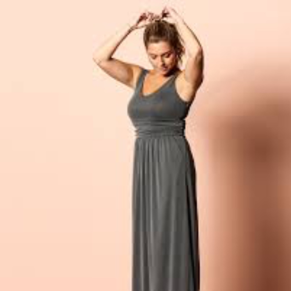 Brass Clothing Ribbed Maxi size S Gray